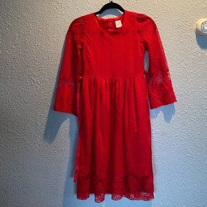 Girl's Bonny Billy Red Lace Dress